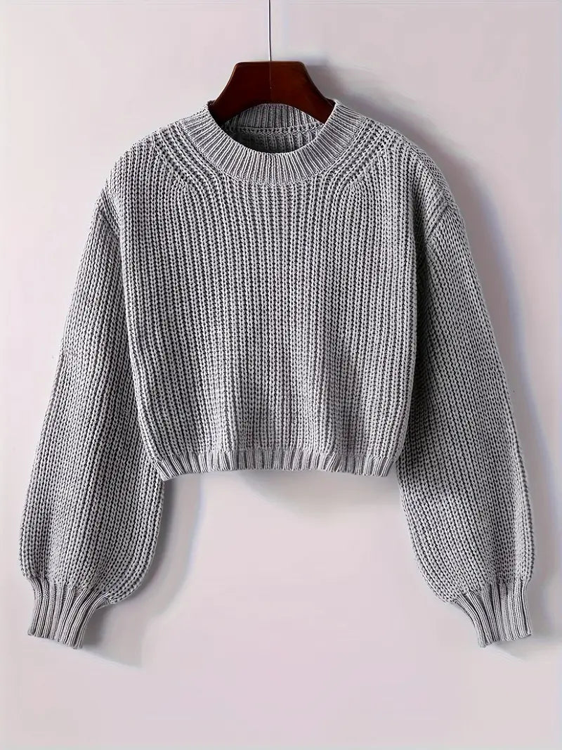 Fashionable Women's Cropped Sweater