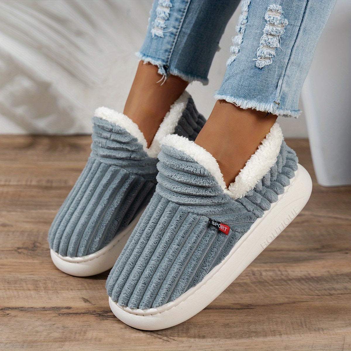 Women's Fleece Slippers Non-Slip Sole