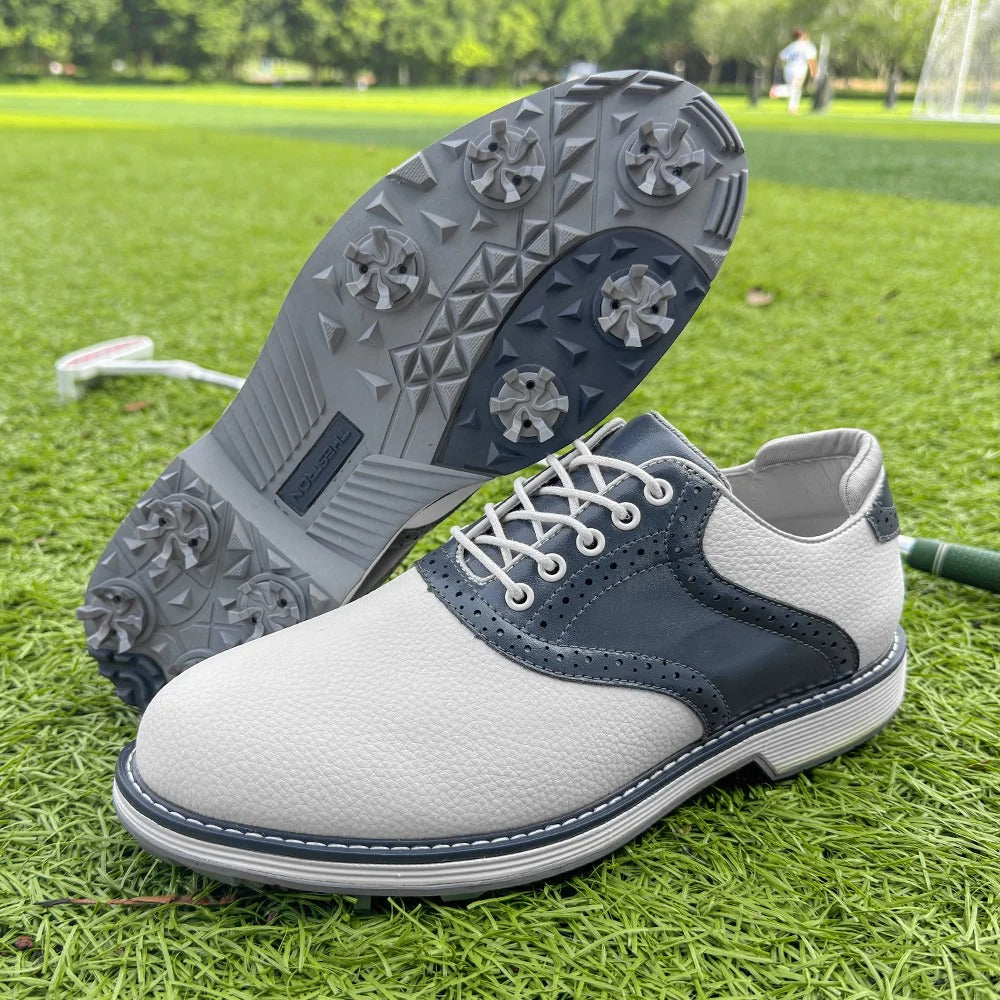 Classic Golf Shoes Leather Brown