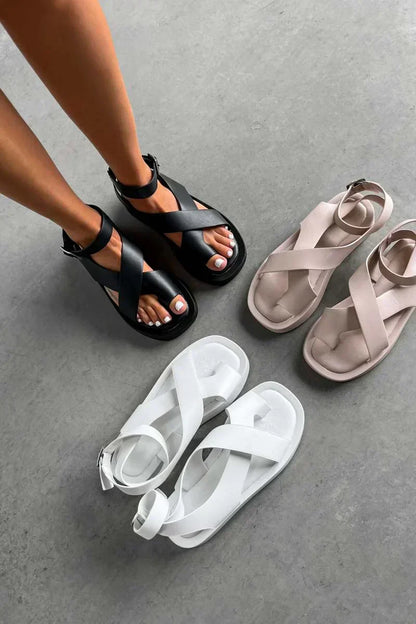 Comfortable Women's Flat Buckle Strap Sandals