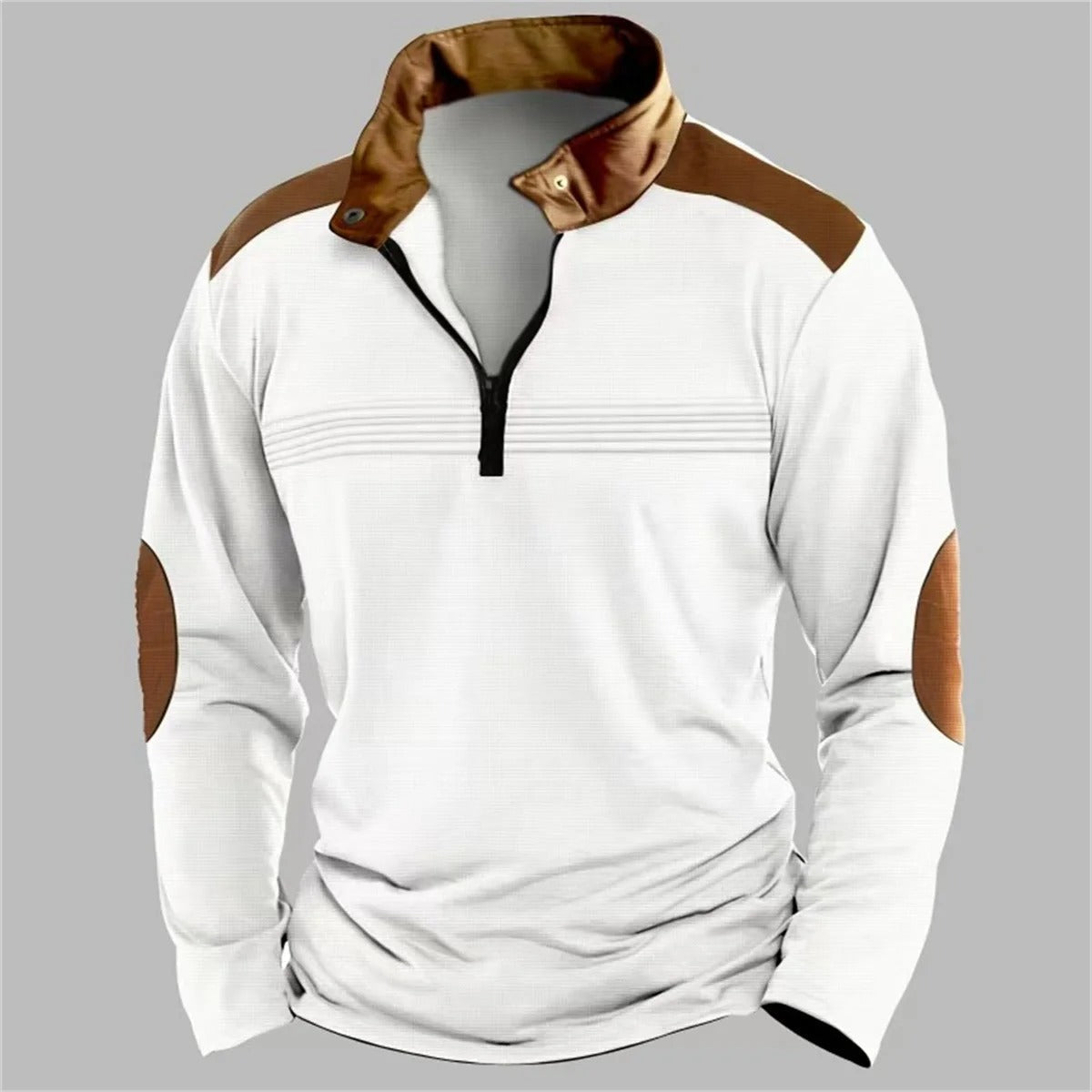 Contrast Color Male Sweatshirt Jacket