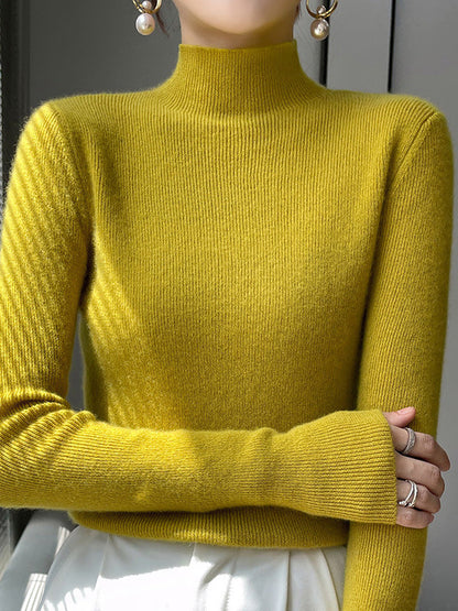 Classic Fit Crew Neck Knit Sweater