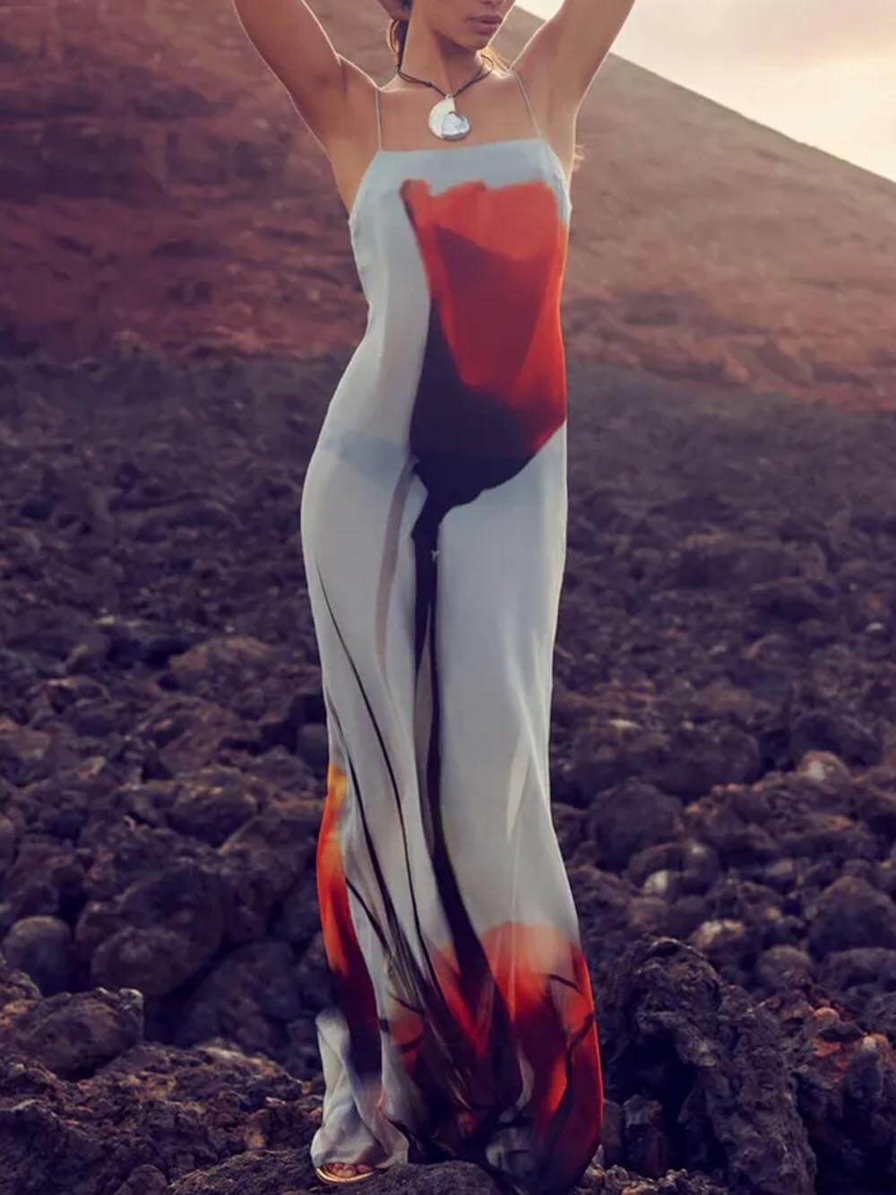 Relaxed Floral Long Maxi Summer Dress