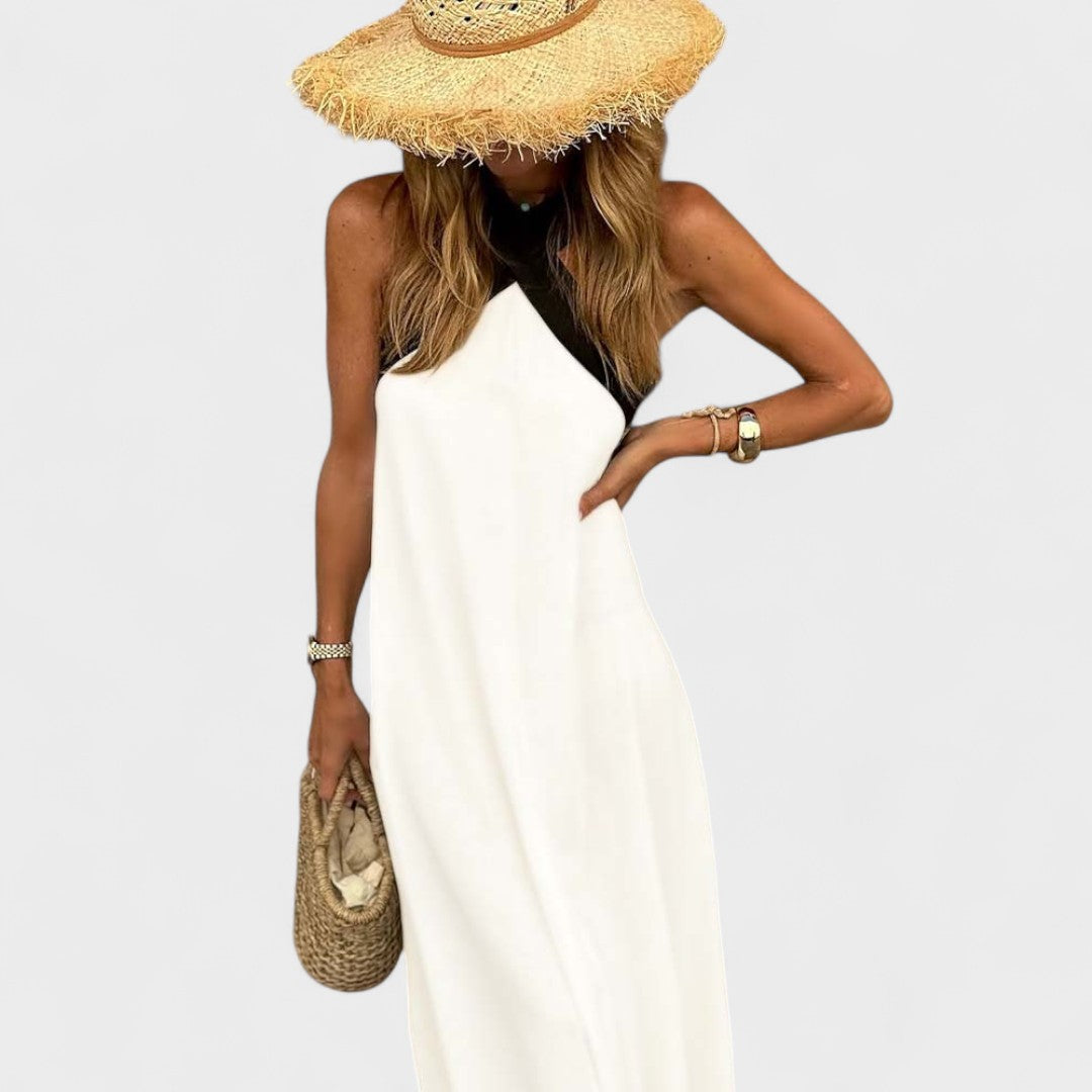 Women's Maxi Dress Cross Neck Casual Fit