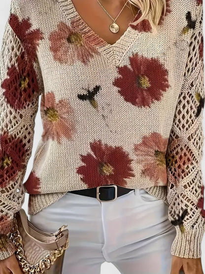 Mae | Pretty Floral Knit Sweater