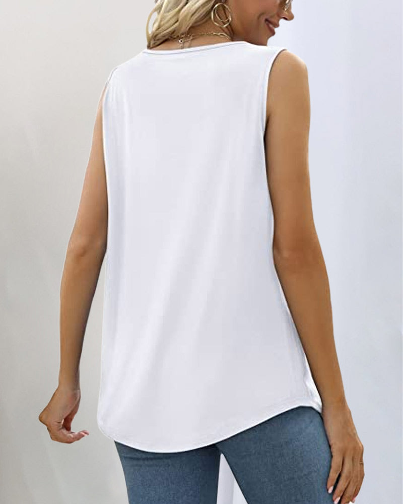 Women's Sleeveless Square Neck