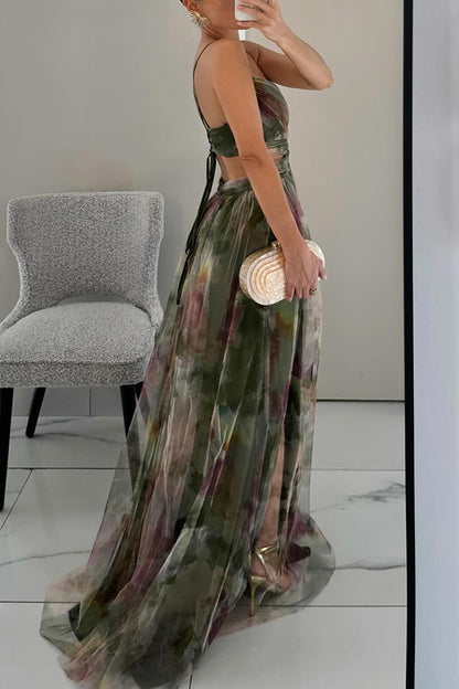Women's Sleeveless Floral Maxi Dress