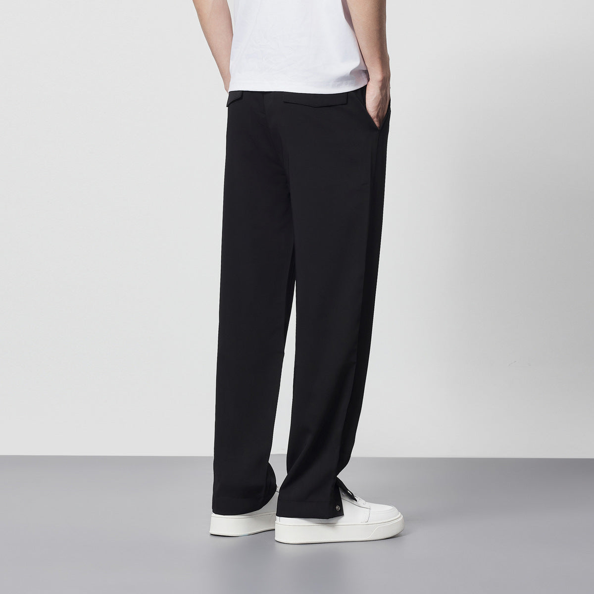 Men's Pleated Wide Leg Pants
