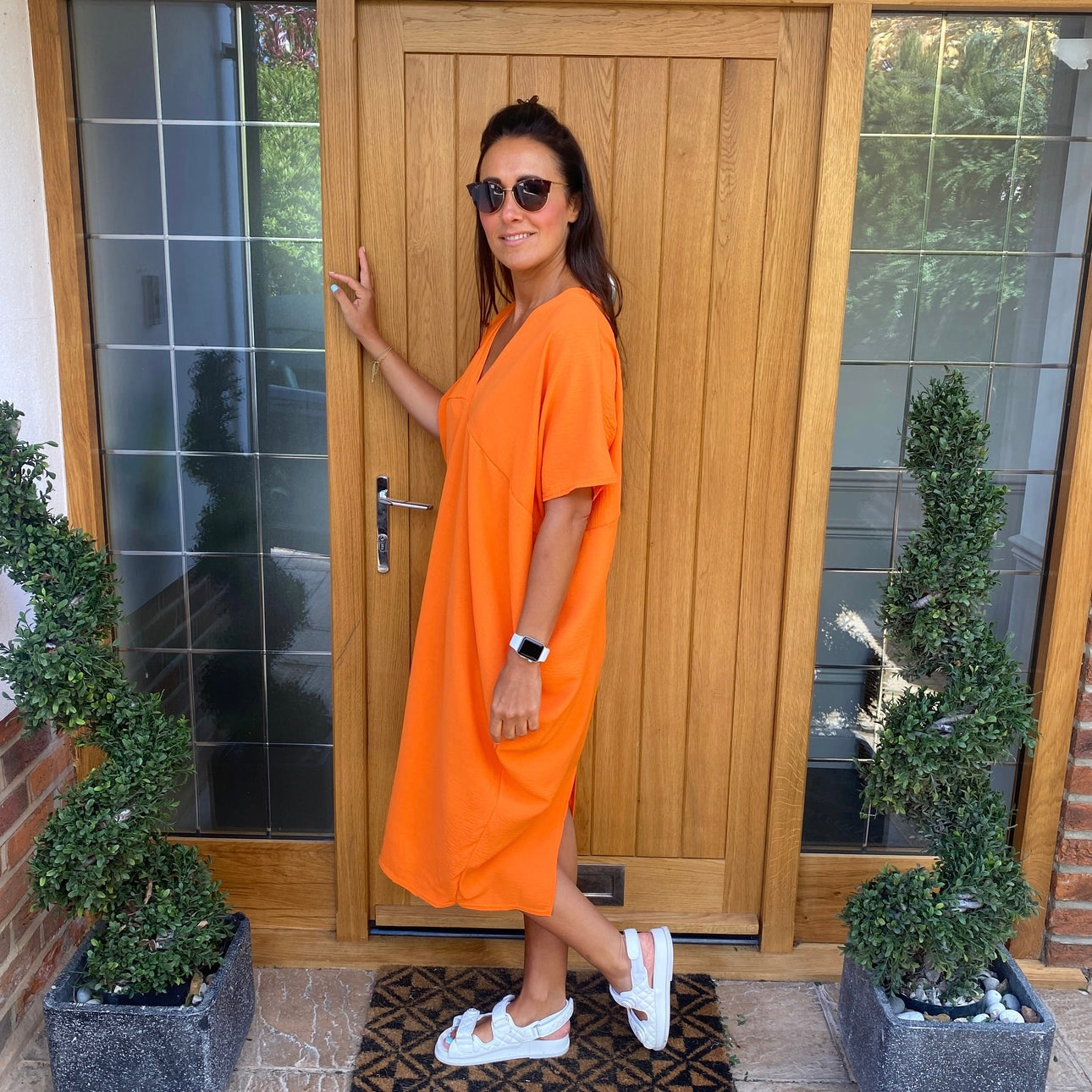 Chic V-neck Sundress for Women
