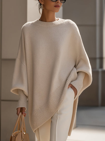 Women's Oversized Poncho Sweater - VibreMode
