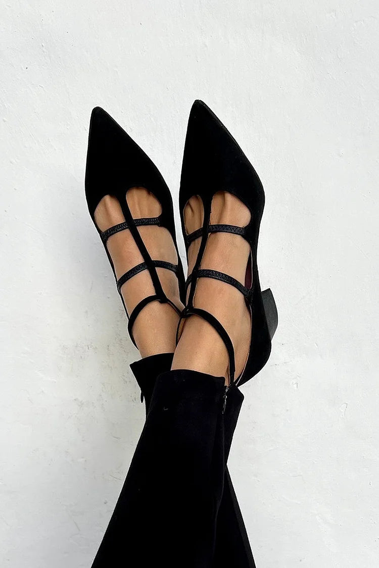 Women's Flat Shoes Multiple Straps - VibreMode