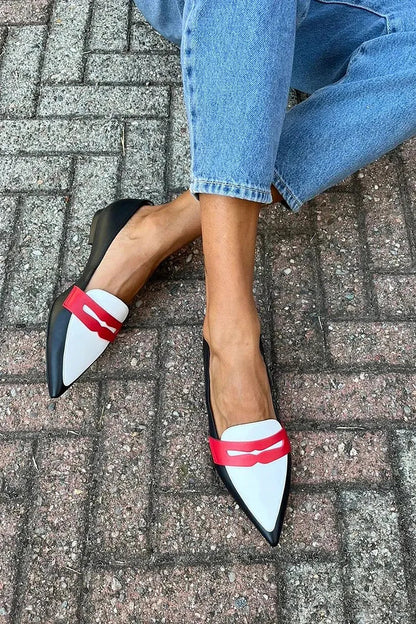 Bikini Two Tone Flat Sandals - VibreMode