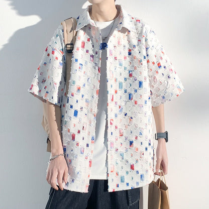 Men's Patterned Dress Shirt - VibreMode