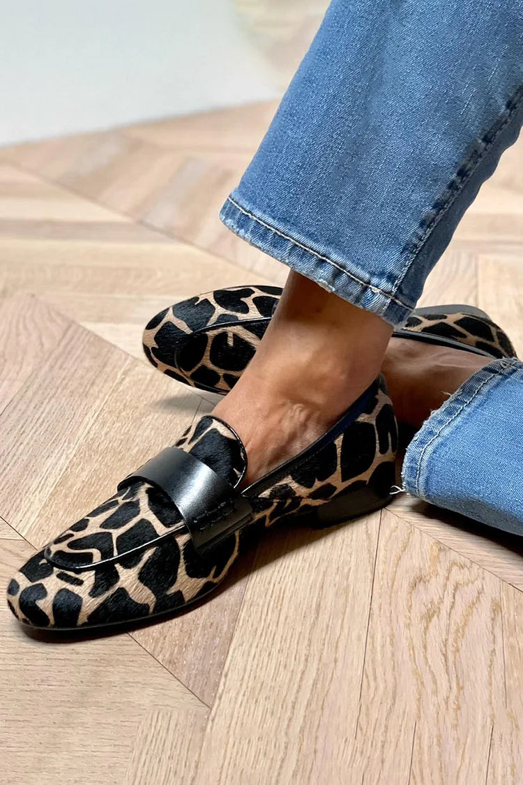 Animal Print Loafers