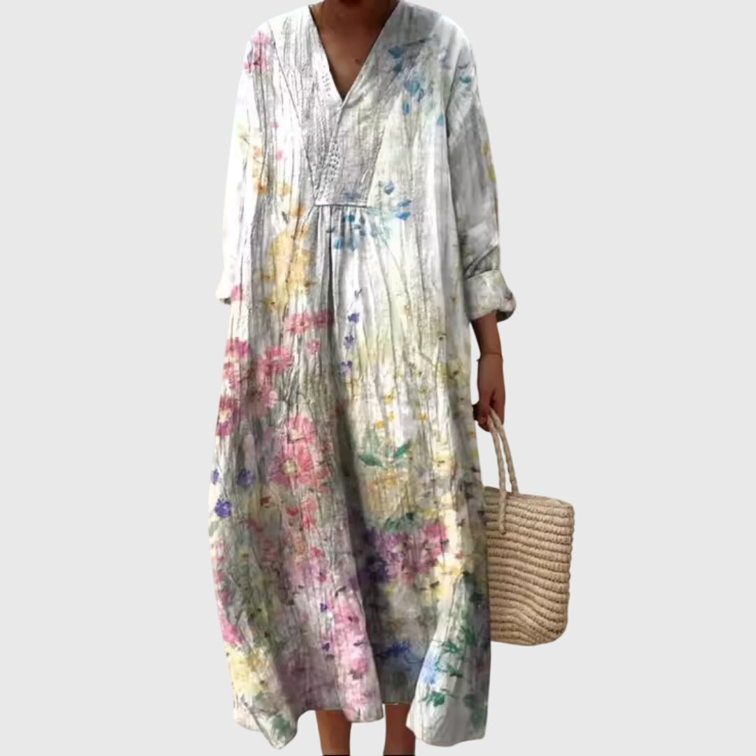 Ladies' Chic Layered Midi Dress