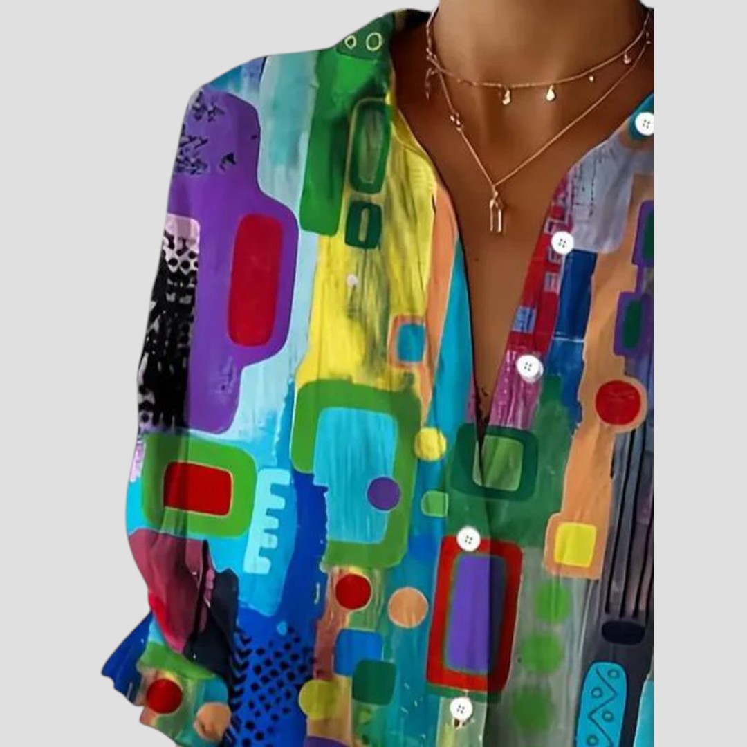 Stylish Women's Blouse with Chic Print