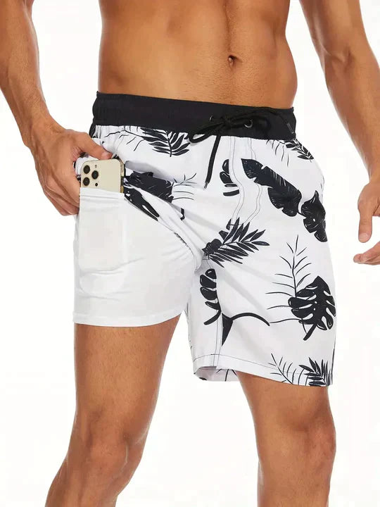 Men's Swim Shorts Lined Phone Pocket - VibreMode