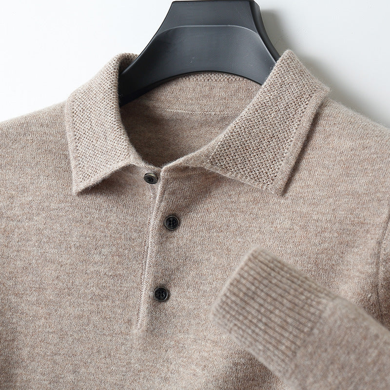 Men's Long Sleeve Polo Shirt Solid