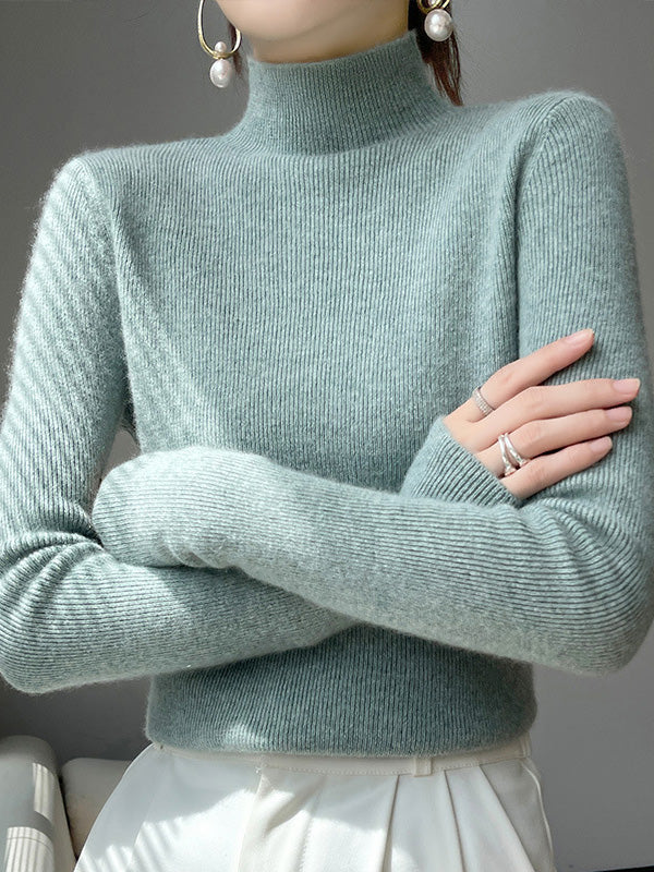 Classic Fit Crew Neck Knit Sweater