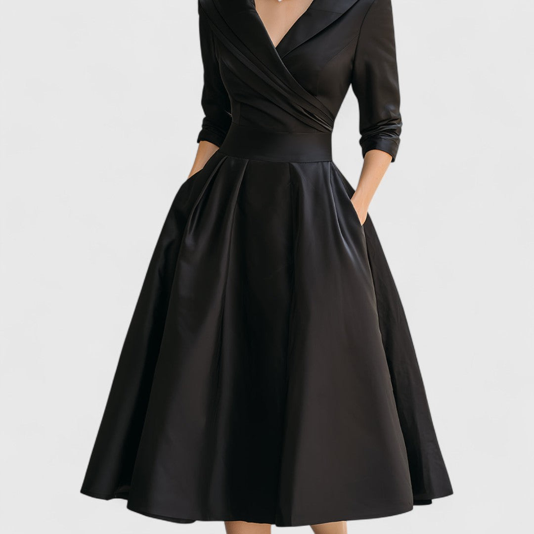 Floral Chiffon Knee Length Dress