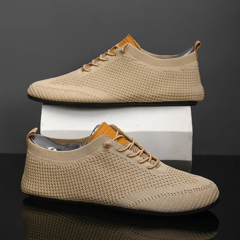 Men's Slip On Shoes Low Knit Lace Detail