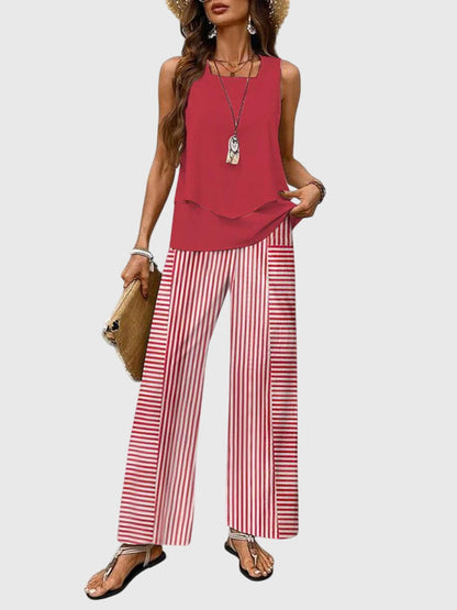 Casual Women's 2 Piece Loose Fit Pant Set