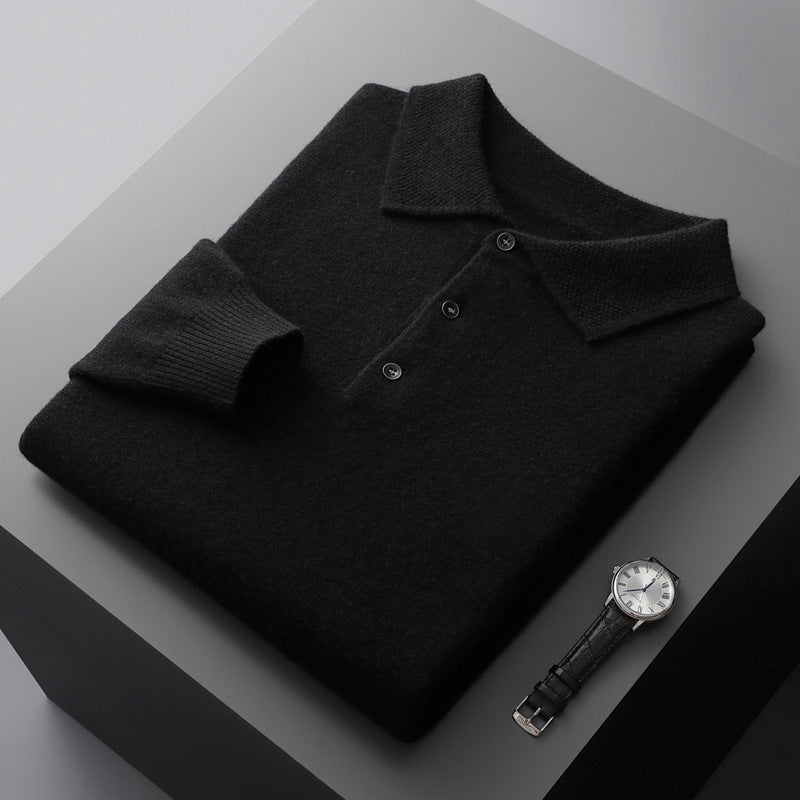 Men's Long Sleeve Polo Shirt Solid