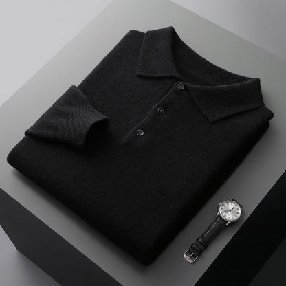 Men's Long Sleeve Polo Shirt Solid