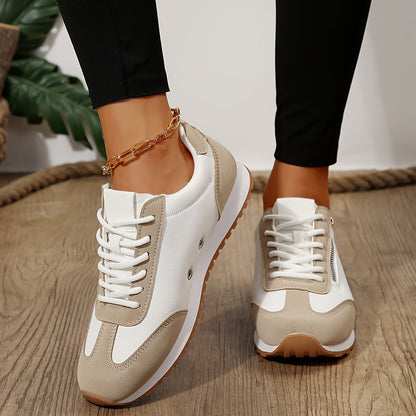 Women's Comfortable Patchwork Low Top Sneakers Casual Shoes - VibreMode