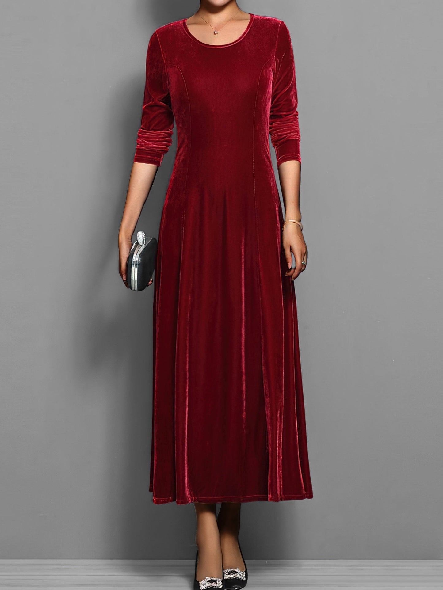 Luxurious Plush Evening Dress