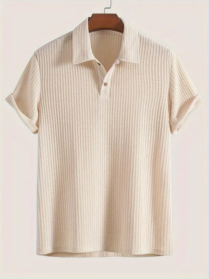 Men's Polo Shirt Solid Textured
