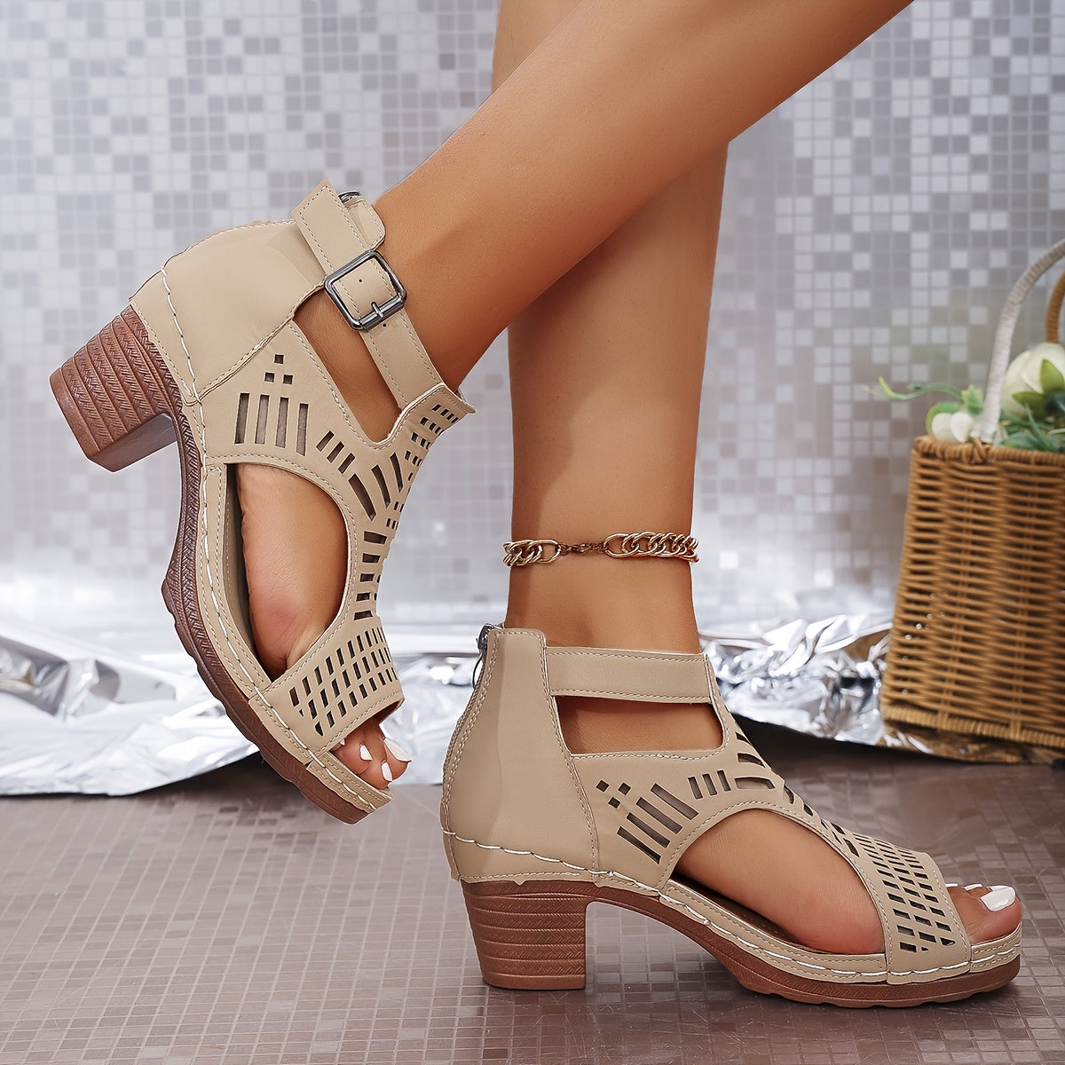 Chic High Heel Summer Sandals