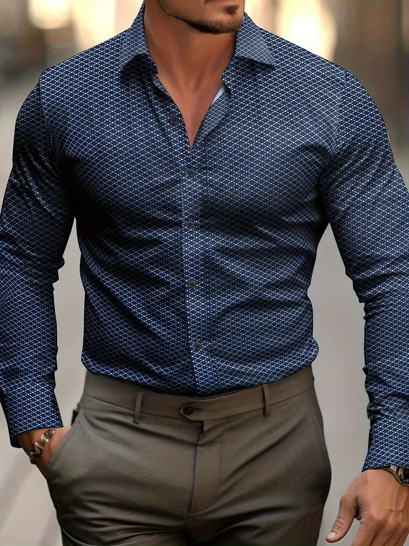 Men's Checkered Shirt Comfortable Fit - VibreMode