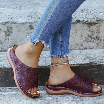Women's Orthopedic Flat Sandals Cushioned Comfortable - VibreMode