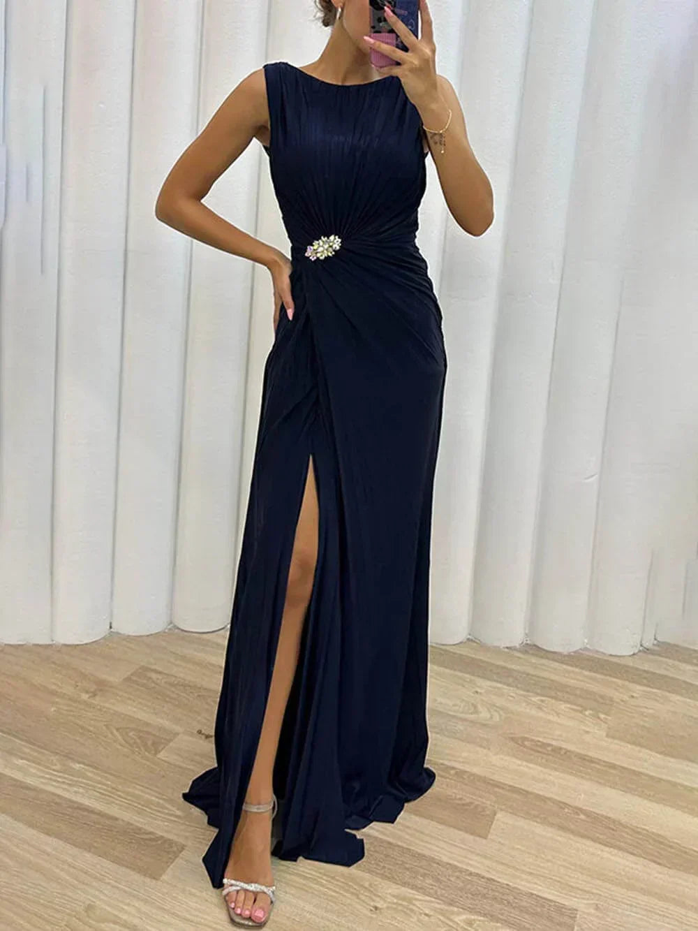 Elegant Ladies Floral Maxi Evening Dress
