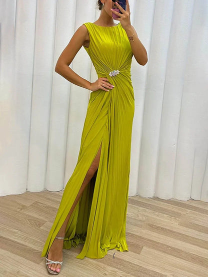 Elegant Ladies Floral Maxi Evening Dress - VibreMode
