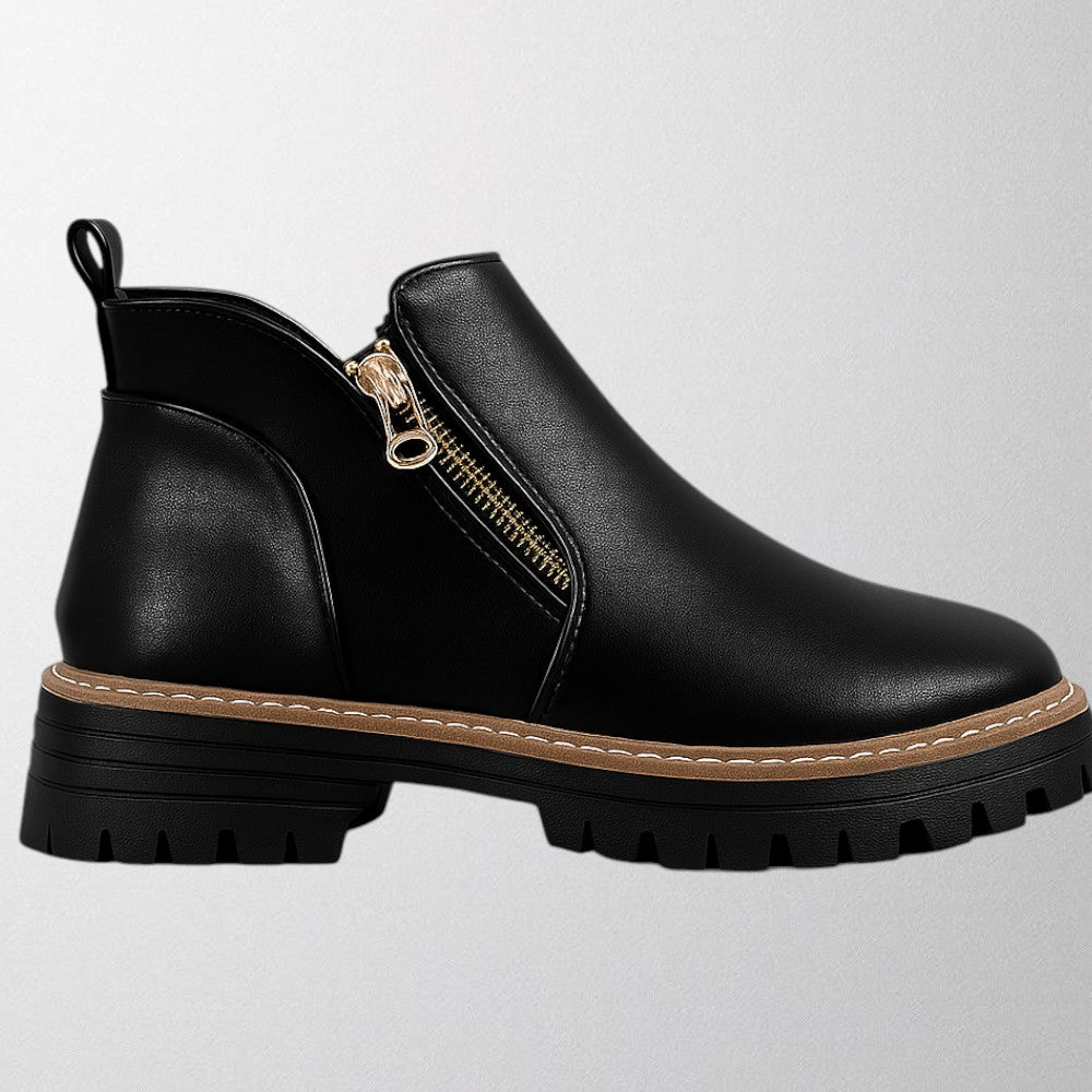 Women's Ankle Boots Platform Zip Design - VibreMode