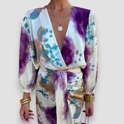 Women's Printed Midi Two Piece Set - VibreMode