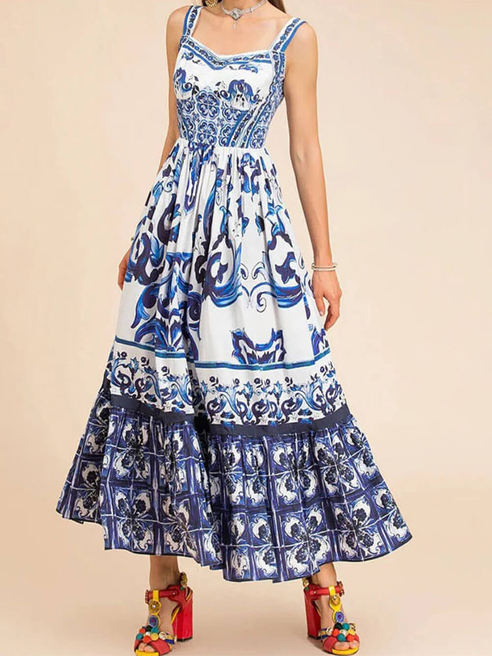 Relaxed Fit Floral Maxi Dress