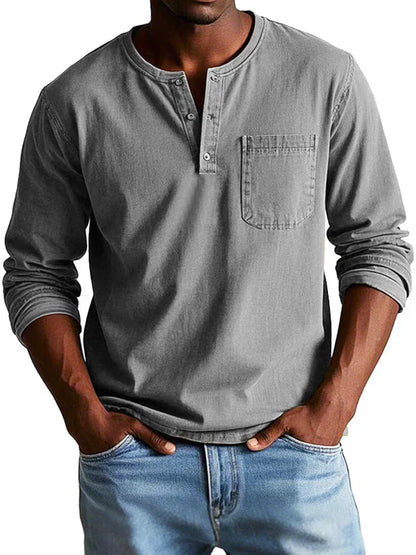 Classic Men's Spring Long Sleeve Tee Shirt