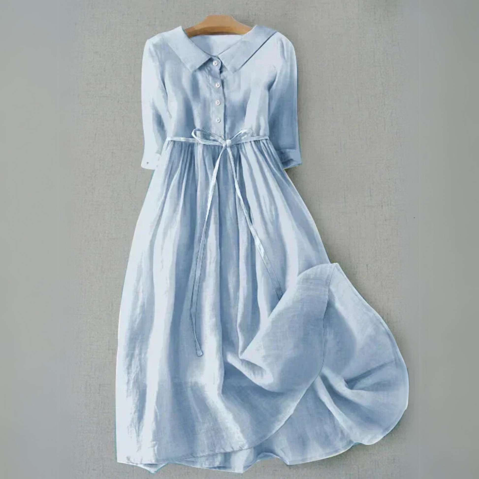 Women's Midi Dress Tie Waist - VibreMode