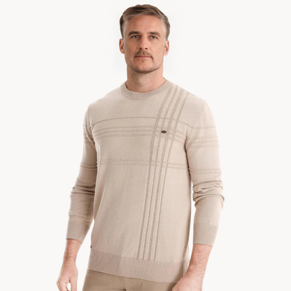 Men's Checkered Wool Sweater - VibreMode