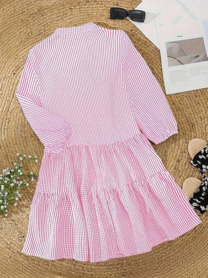 Casual Fit Floral Mini Dress with Short Sleeves