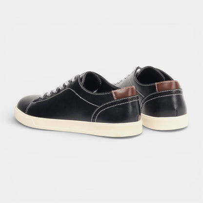 Men's Synthetic Leather Casual Sneakers Low Top Shoes
