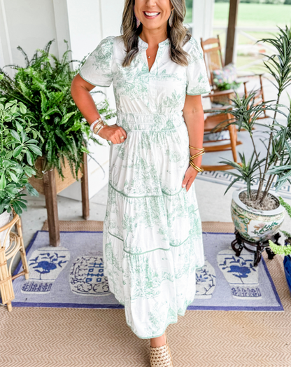 Classic Floral Long Dress