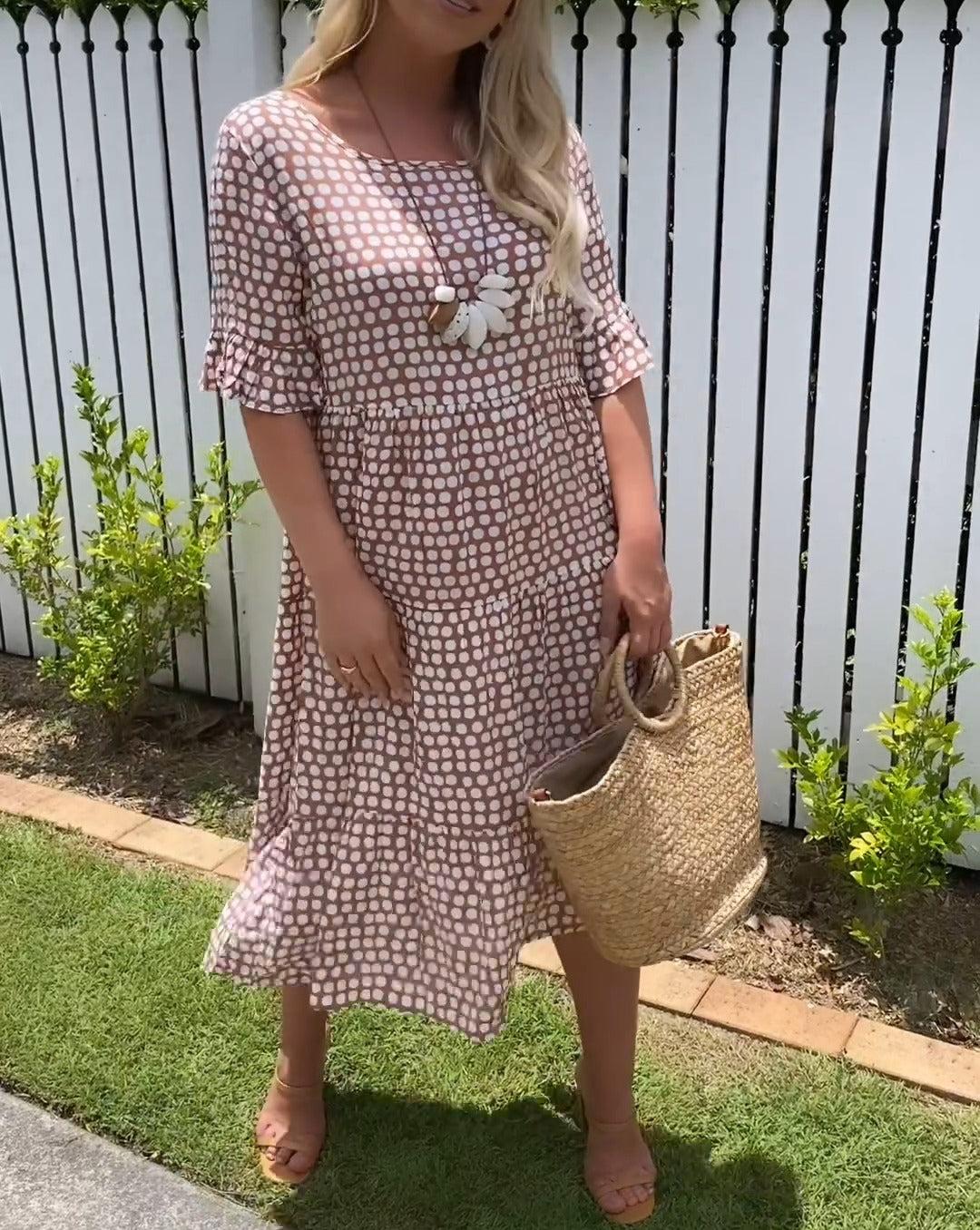 Layered Knee Length Summer Dress