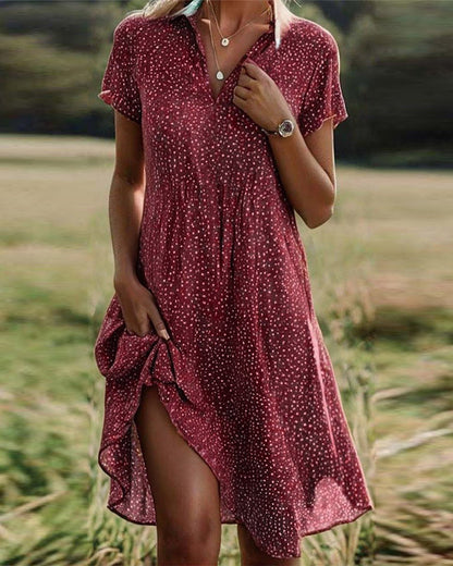 Classic V Neckline Women's Dress
