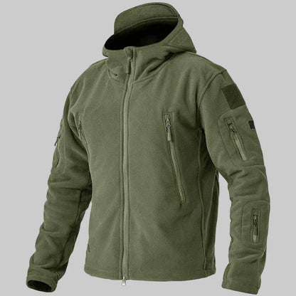 Men's Fleece Jacket Wind-Resistant Outdoor Layer