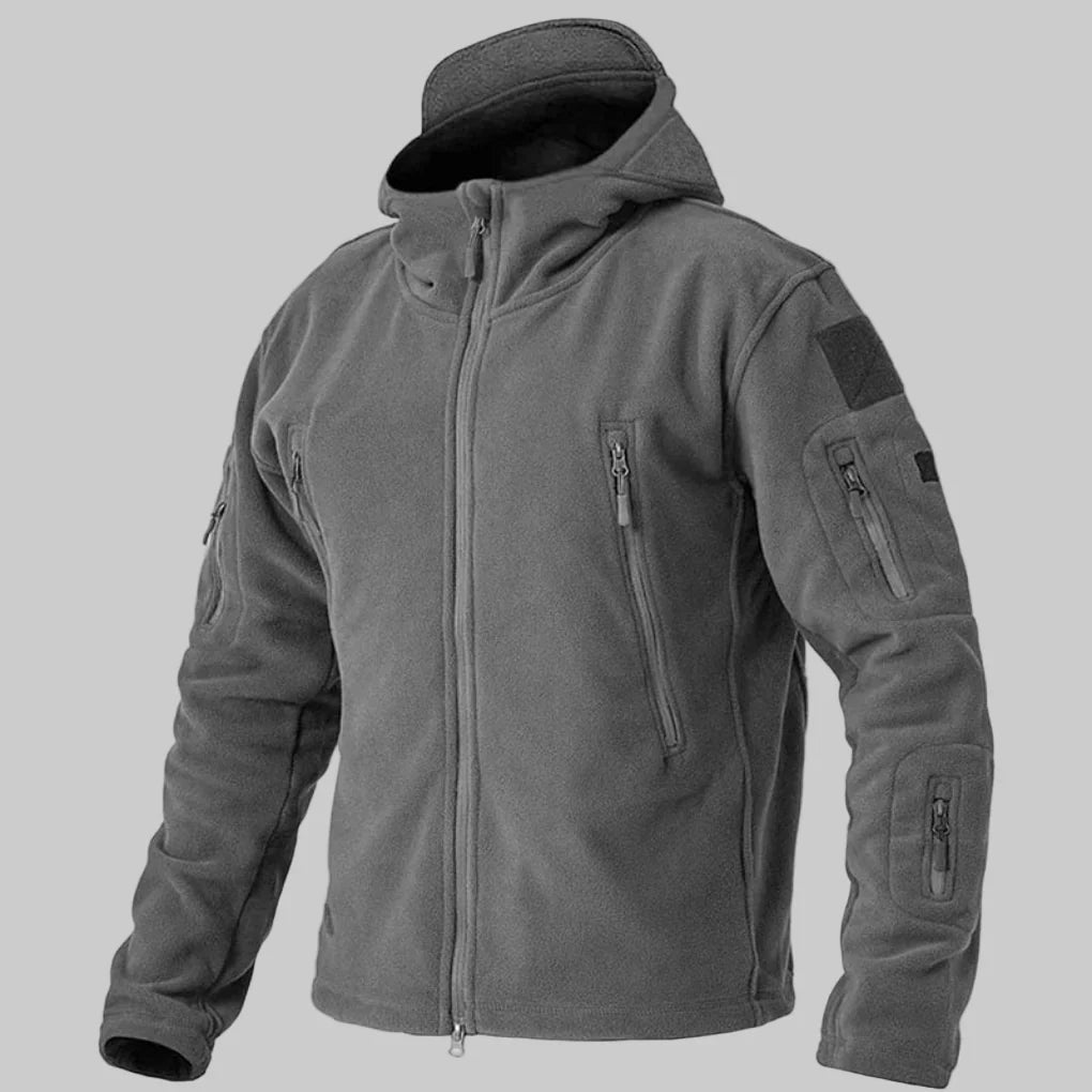 Men's Fleece Jacket Wind-Resistant Outdoor Layer