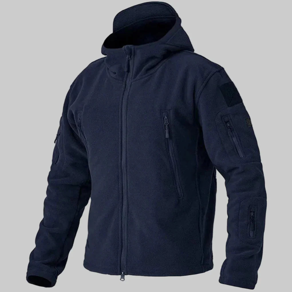 Men's Fleece Jacket Wind-Resistant Outdoor Layer